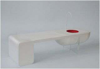 Illustration for article titled The Unit: A Kitchen, Table, Fridge, and Bathtub All-in-One